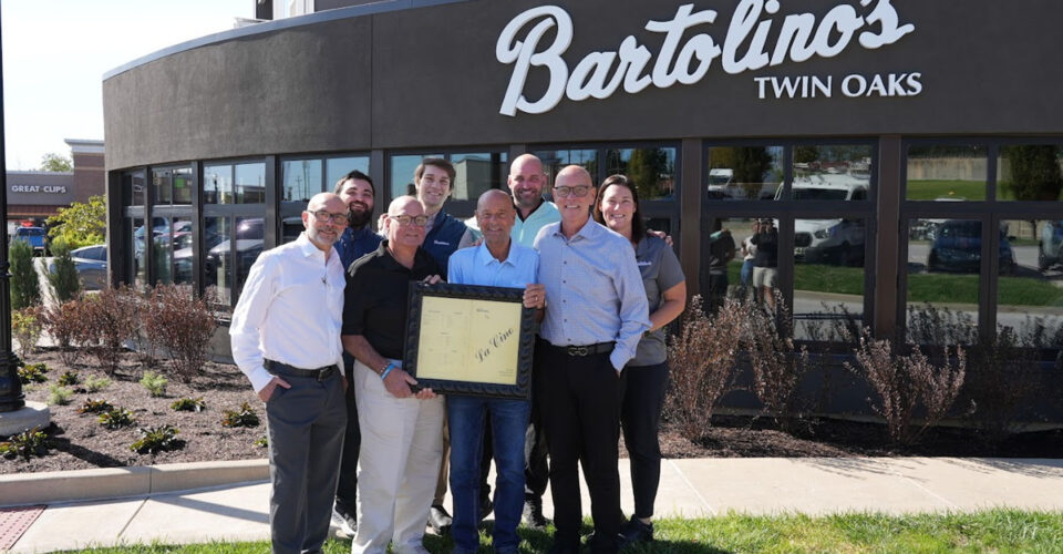 Team in front of Bartolinos Twin Oaks