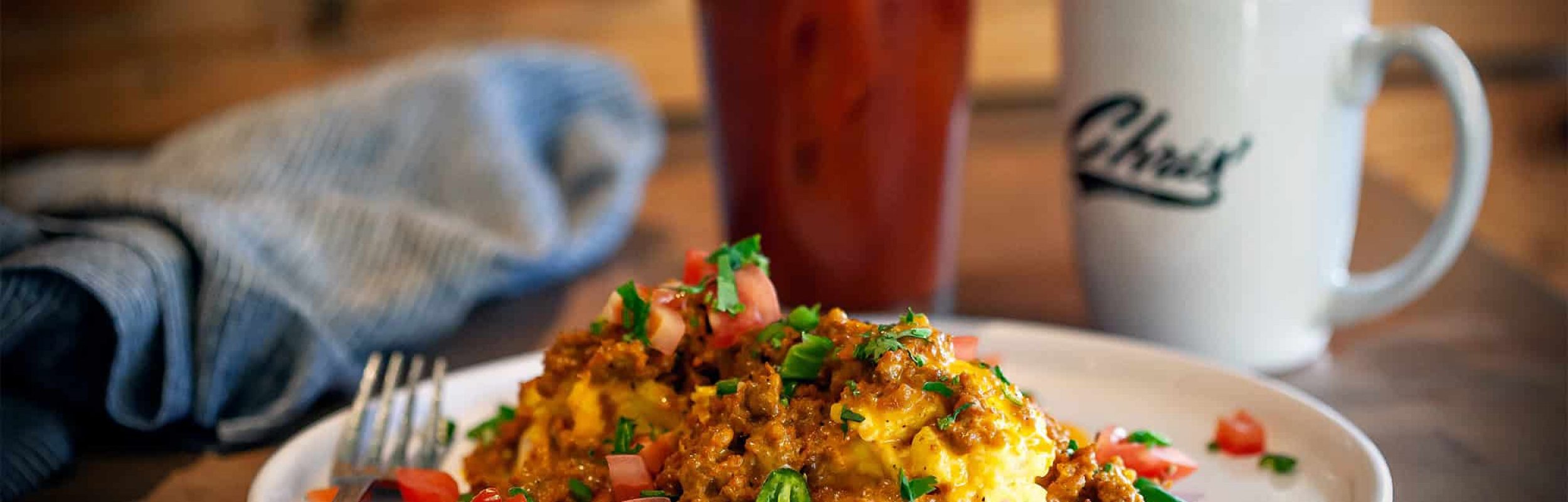 Omelette w Bloody Mary on Table